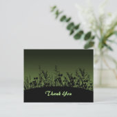 Bloem Silhouetten Bedankkaart Briefkaart (Staand voorkant)
