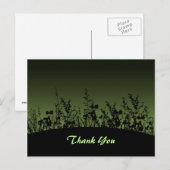 Bloem Silhouetten Bedankkaart Briefkaart (Voorkant / Achterkant)
