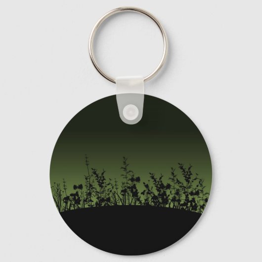 Bloem Silhouetten Sleutelhanger (Voorkant)