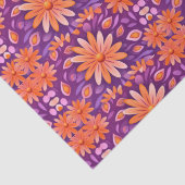 Bloem Sinaasappel Paarse en Wit 4 Tissuepapier (Detail)