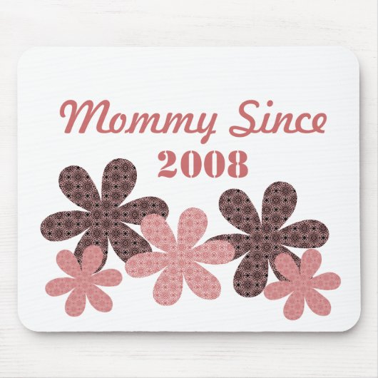  bloem sinds Mousepad, Bourgogne Muismat (Voorkant)