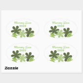  bloem sinds ovaal Sticker (Vel)