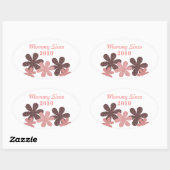  bloem sinds ovaal Sticker (Vel)