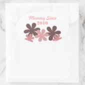  bloem sinds ovaal Sticker (Tas)