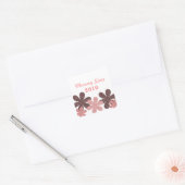  bloem sinds vierkante Stickers (Envelop)