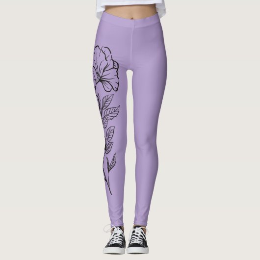 Bloem Sjabloon Leggings (Voorkant)