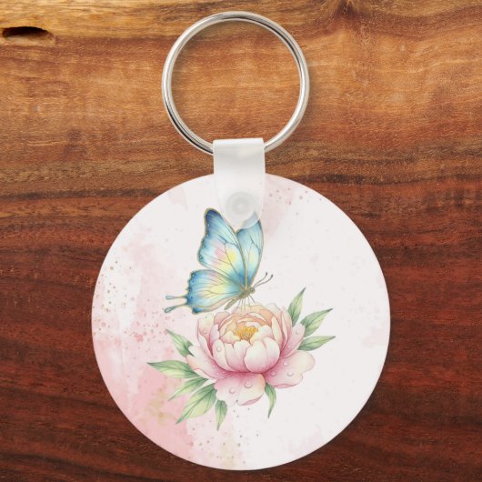 Bloem Sleutelhanger (Achterkant)