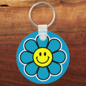Bloem Sleutelhanger (blauw) (Voorkant)