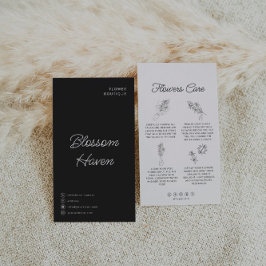 Bloem Snijbloemen Zorg Hang Label Bloemist Kaart