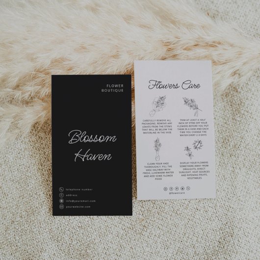 Bloem Snijbloemen Zorg Hang Label Bloemist Kaart