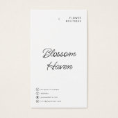 Bloem Snijbloemen Zorg Hang Label Bloemist Kaart (Voorkant)