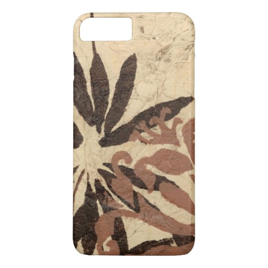 Bloem stencil ontwerp met rossige bladeren Case-Mate iPhone case (Achterkant)