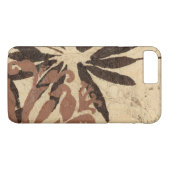Bloem stencil ontwerp met rossige bladeren Case-Mate iPhone case (Achterkant (Horizontaal))