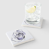 Bloem Stenen Onderzetter (Zijkant)