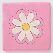 Bloem Stenen Onderzetter (Voorkant)