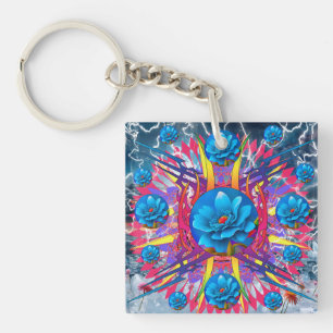 Bloem Ster Sleutelhanger