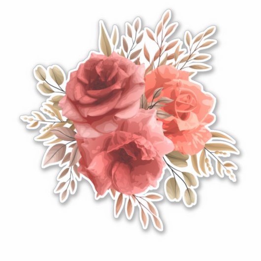 bloem sticker (Voorkant)