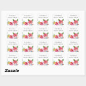 Bloem sticker sjabloon "Dit boek is van" (Vel)