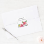 Bloem sticker sjabloon "Dit boek is van" (Envelop)