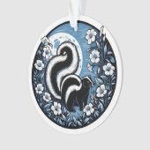 Bloem stinkdier kunstwerk stinkdieren bloemig ornament (voorkant)