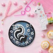 Bloem stinkdier kunstwerk stinkdieren bloemig papieren bordje (Feest)