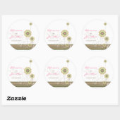 Bloem Stippen wervelingen bruiloft gunst label Sti (Vel)