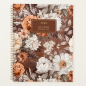  Bloem Stoffige Bruine Perzik Waterverf Bloem Planner (Voorkant)