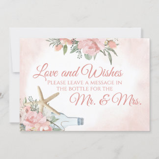 Bloem Strand Bericht in Fles Kaart