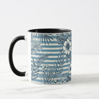 Bloem Strepen Design Koffiemok Mok