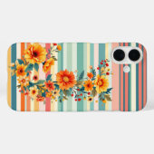 Bloem Strepen Retro (J) Case-Mate iPhone Case (Achterkant (horizontaal))