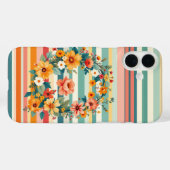 Bloem Strepen Retro (Q) Case-Mate iPhone Case (Achterkant (horizontaal))
