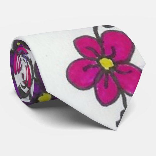 Bloem Stropdas (Opgerold)