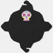 Bloem Suiker Schedel Zwart Halloween Party Favorie Bedankdoosjes (Ongevouwen)