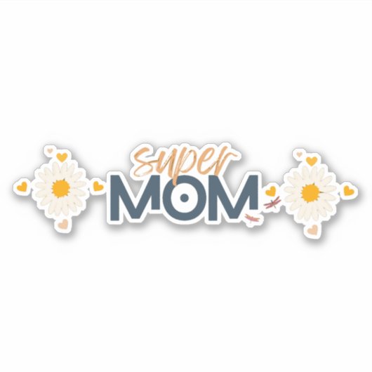 Bloem Super MOM Sticker (Voorkant)