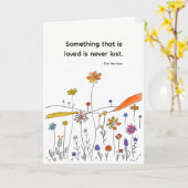 Bloem sympathie kaart voor verlies begrafenis gede (Gele Bloem)