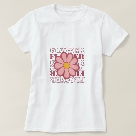 bloem t shirt ontwerp meisje (Design voorkant)