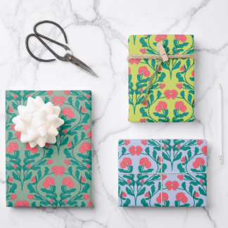 Bloem Tak Inpakpapier Plat Vel Set van 3