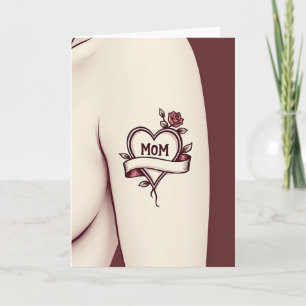 Bloem Tattoo Zoete Moederdagkaart Kaart