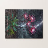 Bloem te midden van de bliksemstorm legpuzzel (Horizontaal)
