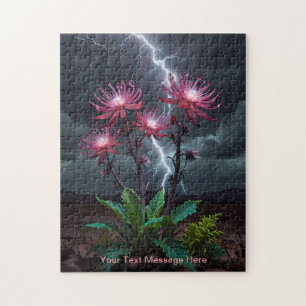 Bloem te midden van de bliksemstorm legpuzzel