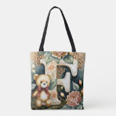 Bloem Teddybeer letter F Tote Bag (Achterkant)