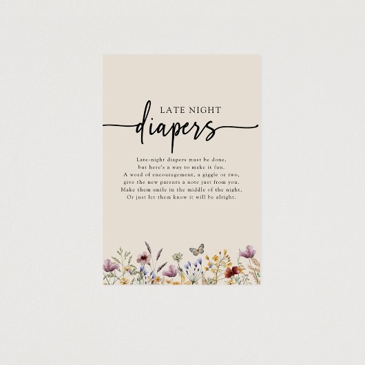 Bloem Teken voor Luiers 's Nachts Poster