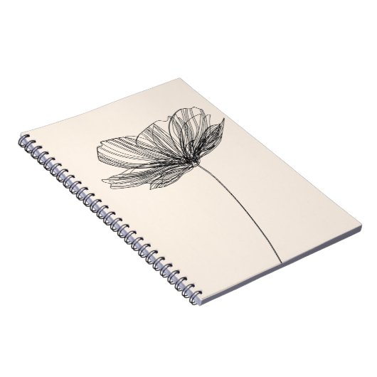 Bloem tekening notitieboek (Rechterzijde)