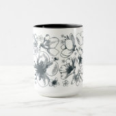 Bloem Tekening op ringermok Mok (Midden)