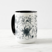 Bloem Tekening op ringermok Mok (Voorkant links)