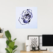 Bloem tekening poster (Thuiskantoor)
