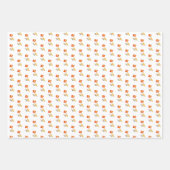 Bloem Tekening Roze Patroon Meisje Verjaardagsfees Inpakpapier Vel (Voorkant 2)