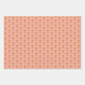 Bloem Tekening Roze Patroon Meisje Verjaardagsfees Inpakpapier Vel (Voorkant)