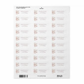 Bloem terugkeer adreslabel etiket (Full Sheet)