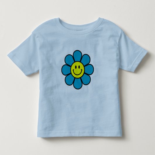 Bloem Toddler Ringer T-Shirt (blauw) (Voorkant)